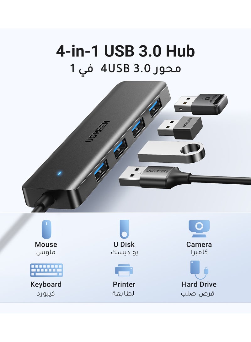 يو جرين محور USB 3.0 ذو 4 منافذ USB 3.0 إلى USB-A 3.0 x4، بطول 2 قدم  - Image 3