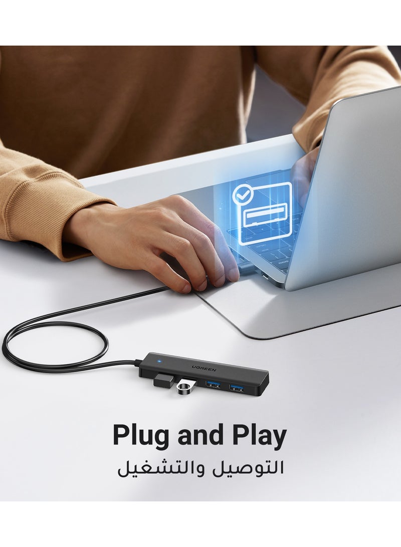 يو جرين محور USB 3.0 ذو 4 منافذ USB 3.0 إلى USB-A 3.0 x4، بطول 2 قدم  - Image 5