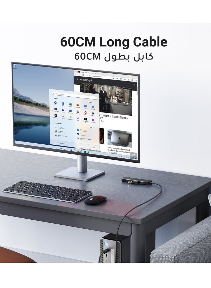 يو جرين محور USB 3.0 ذو 4 منافذ USB 3.0 إلى USB-A 3.0 x4، بطول 2 قدم  - Image 2