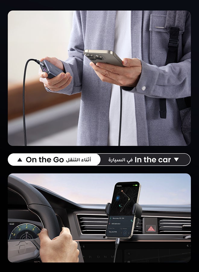 Ugreen - 240W USB C Cable 2M Braided 48V 5A Power Delivery PD3.1 Fast Charge USB Type C Cable For iPhone 16 15 Series Macbook Pro Air M3 M2 M1 iPad Pro Dell XPS Galaxy S24 S23 Ultra Xiaomi Huawei Lenovo Asus Space Grey - Image 1