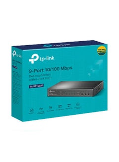 TP-LINK TP-LINK 9-PORT 10/100MBPS DESKTOP SWITCH WITH 8-PORT POE+ Black  - Image 2