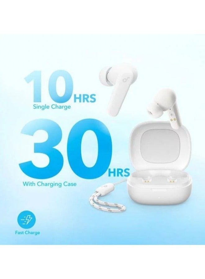 Soundcore - Soundcore By Anker R50i True Wireless Earbuds 10mm Drivers with Big Bass, Bluetooth 5.3, 30H Playtime, IPX5-Water Resistant, AI Clear Calls with 2 Mics, 22 Preset EQs via App White - Image 1