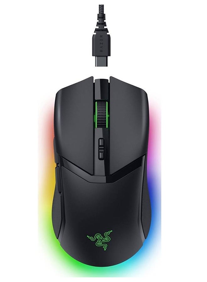 RAZER - Cobra Pro Wireless Gaming Mouse, Razer Chroma RGB, Focus Pro 30K Optical Sensor, Up to 30000 DPI, 8 Programmable Buttons, Speedflex Cable USB Type C, Black | RZ01-04660100-R3G1 Black - Image 1