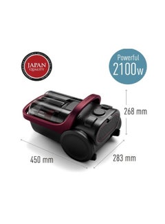 Panasonic Cyclone Bagless Canister Vacuum Cleaner with HEPA Filter 2.2 L 2100 W MC-CL607 Multicolor  - Image 3