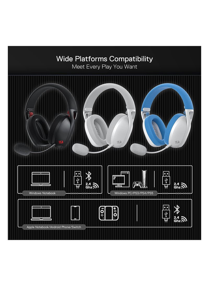 H848 Bluetooth Wireless Gaming Headset - Lightweight - 7.1 Surround Sound - 40MM Drivers - Detachable Microphone - Multi Platforms for PC, PS5/4/3, Switch, Mobile - pnsku/N70022450V/45/_/1699454212/2cc6657c-9a0e-4d1d-9bb0-30eba9d43e2f