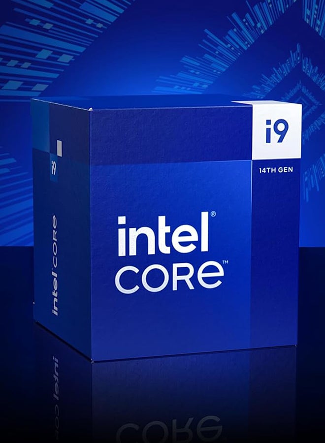 Intel - Core i9 14900KF 3.2GHz 24-Core LGA 1700 14th Gen Processor, 24 Cores & 32 Threads, 36MB Cache Memory, 5.8GHz MaxTurbo Frequency, Dual-CH DDR5-5600 Memory / 192GB Max Blue - Image 1