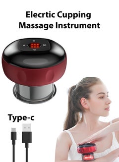 Electric Cupping Massager 3 in 1 Heating Therapy Set Ping Device With 12 Level Suction And Temperature Dynamic Gua Sha Massage Tool For Cellulite Reduction With Infrared Heat For Pain Relief