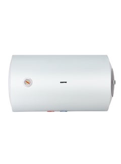 جيباس Electric Storage Water Heater, 100L Horizontal, Pre Coated Metal Body, Manual Control Knob, Inner Tank- Italian Powder Coated glass lined tank , Polyurethane Insulation, Magnesium Anode White  - Image 1
