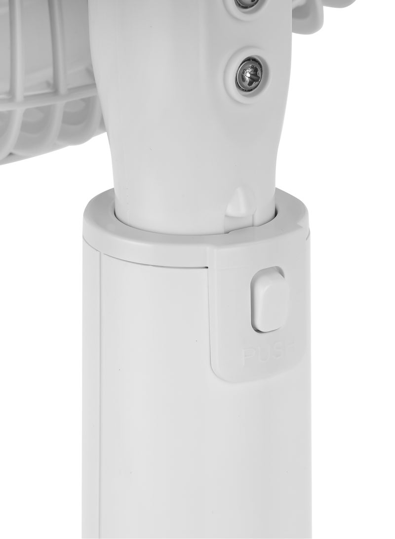 GEEPAS 14-Inch Desk Fan With 3 Speed Setting ABS Circulator Head AS 5 Fins Blade GF21202 White  - Image 5