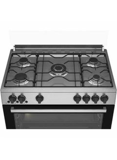 Beko Gas Cooker, 5 Burners, Stainless Steel - GGR 15115 DX NE Black  - Image 4