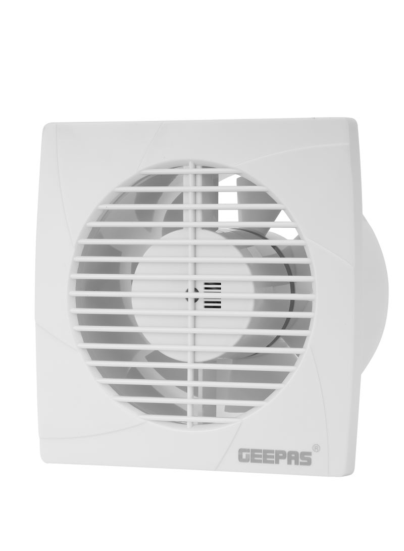 GEEPAS 6” Duct Fan, Rust Free, 1600 RPM, ABS Material, Air Volume-150 m3h, Noise 40 dB,  Ideal For Kitchen & Bathrooms 18 W GF21195 White  - Image 1