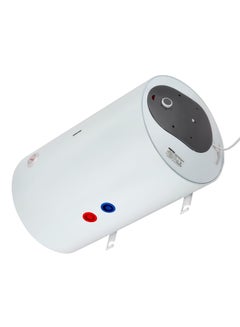 جيباس Electric 50L Horizontal Storage Water Heater, With Manual Control Knob, Inner Tank, Pre Coated Metal Body, Polyurethane Insulation, Magnesium Anode, Automatic Thermal Cut-Off,  Surge Protection White  - Image 2