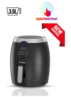 Digital Air Fryer With 3.5L Capacity | 8 Auto-Cook Menu Functions for Oil-Free Cooking | LED Display-Touch Screen with 50-200C Temperature Control | Air Fryer 3.5 L 1400 W SAF-350 Black - pnsku/N70022557V/45/_/1739971026/7ab8b16f-1f90-4aaf-8aab-fc7836507cb4