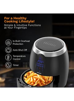 Digital Air Fryer With 3.5L Capacity | 8 Auto-Cook Menu Functions for Oil-Free Cooking | LED Display-Touch Screen with 50-200C Temperature Control | Air Fryer 3.5 L 1400 W SAF-350 Black - pnsku/N70022557V/45/_/1739971027/b1e9a6b5-d51a-492a-acd3-e5ec73247ae8