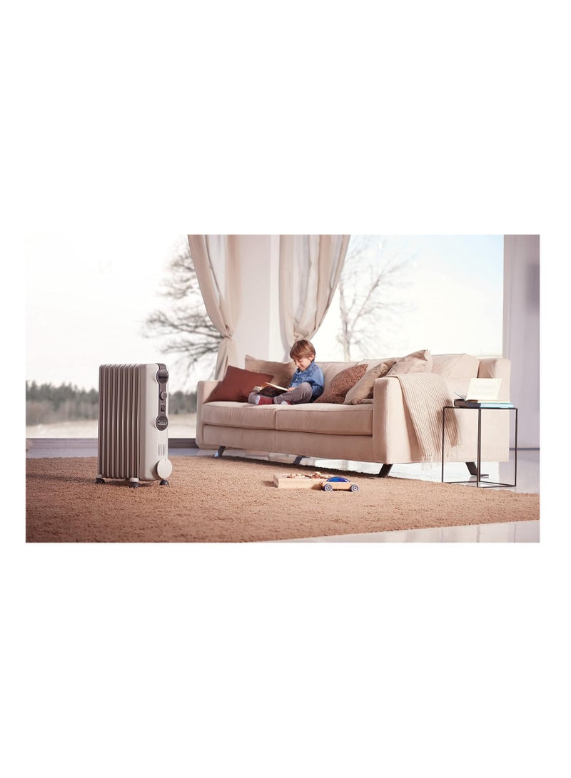 De'Longhi Radia S Room Heater 9 Fin Cover 60 m 3 Speeds  Oil Filled Radiator 2000 W TRRS0920 white - Image 5