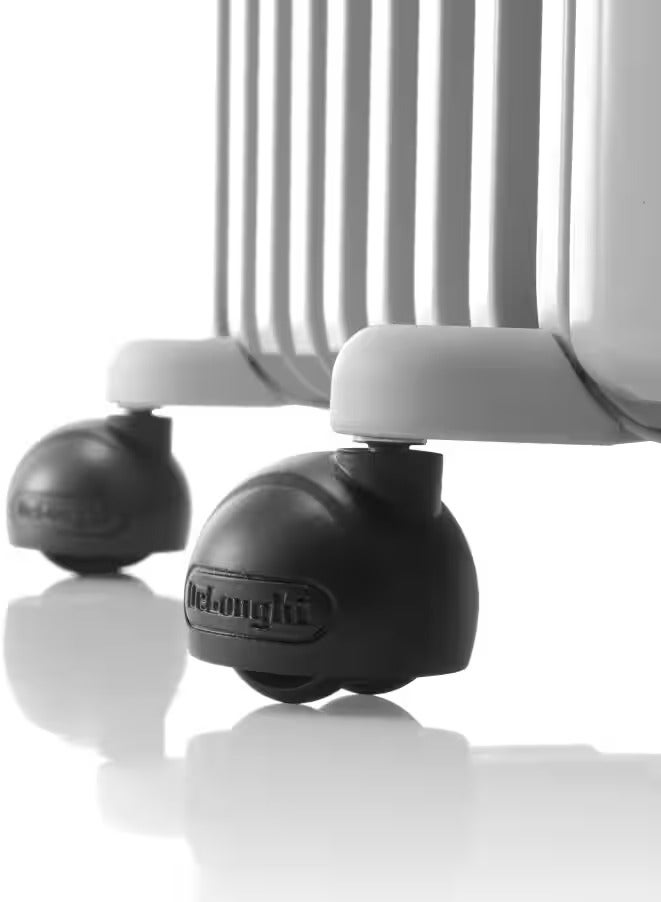 De'Longhi 12 Fin Room Heater Oil Filled Cover 75 m Room  -  3 Speeds 2500 W TRRSE1225 White - Image 2