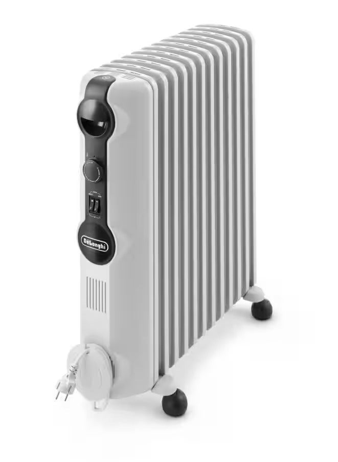 De'Longhi 12 Fin Room Heater Oil Filled Cover 75 m Room  -  3 Speeds 2500 W TRRSE1225 White - Image 1