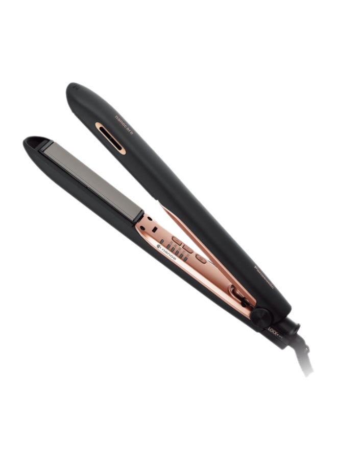 Panasonic Nanoe Hair Straightener For Improved Shine And Minimized Damage, One Size, Eh-Hs99 Black/RoseGold  - Image 1
