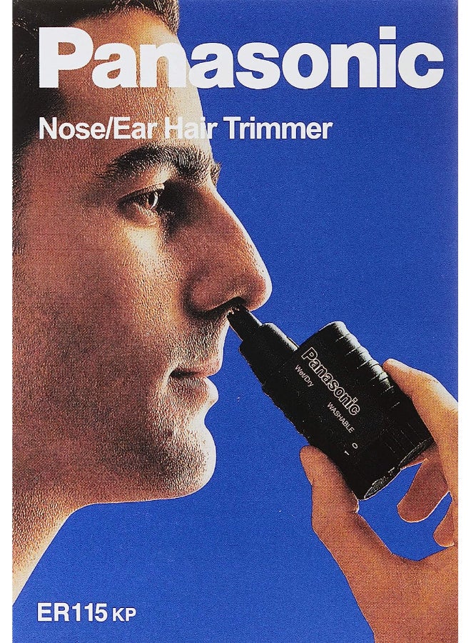Panasonic Nose And Ear Hair Trimmer WetDry Application, Er 115 Black  - Image 2