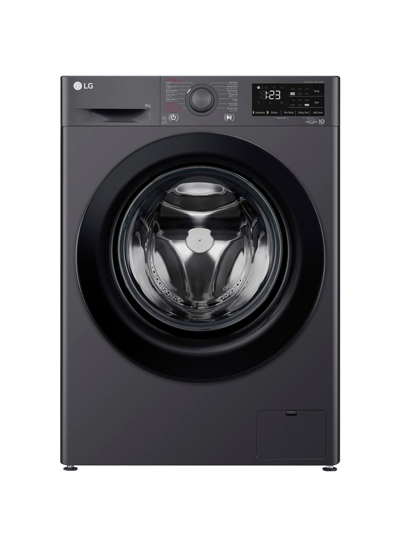 LG Vivace Washing Machine, Middle F4R3TYG6J.AMBPEEC black  - Image 1