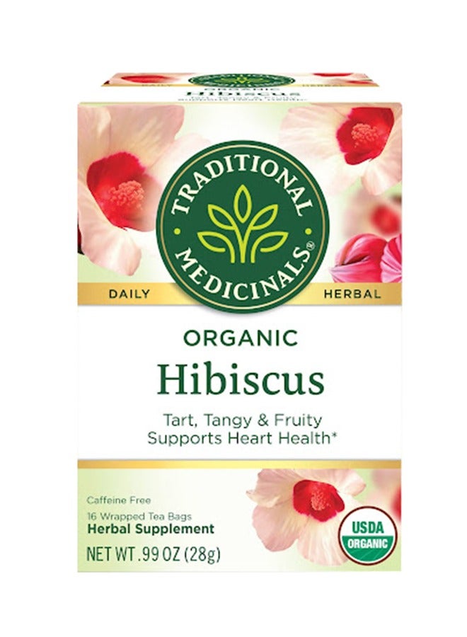 Traditional Medicinals Hibiscus 16 Wrapped Tea Bags  - Image 1