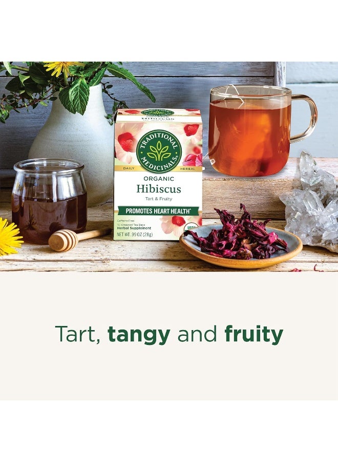 Traditional Medicinals Hibiscus 16 Wrapped Tea Bags  - Image 3