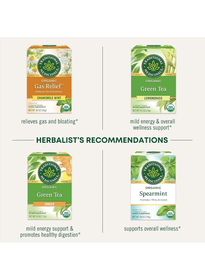 Traditional Medicinals Organic Green Tea Peppermint 16 Tea Bags  - Image 4
