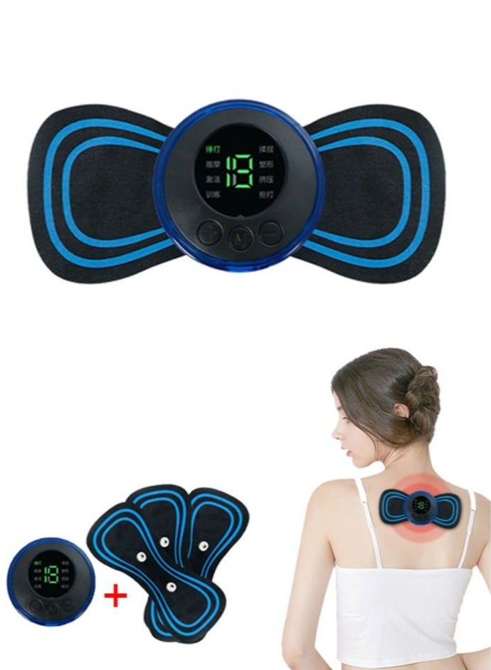Toshionics - 3 Pcs Microcurrent EMS Mini Massage Device EMS Bioelectric Acupoints Massager Lymphatic Drainage Massage Pad Cordless Portable Mini Electric EMS Neck Massager for Pain Relief - Image 1