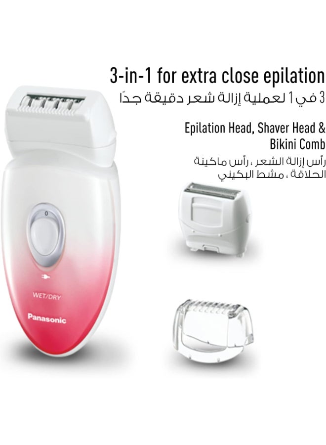 Panasonic 3 In 1 WetDry Epilator For Women, Pink, Es- Eu20 P421 Pink - Image 2