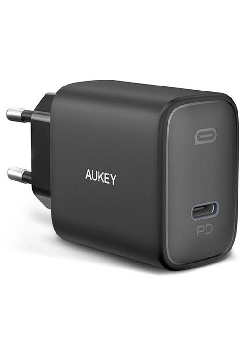 Aukey Omnia PA-B2 USB C 61W GaN Wall Charger - PD 3.0 Fast Charging with Dynamic Detect - Compact & Portable - Safe & Reliable Black  - Image 1