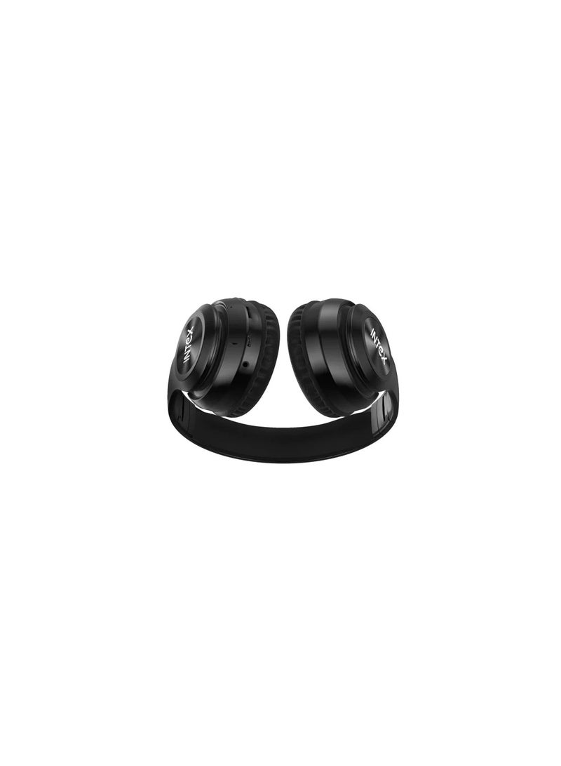 Roar 301 Wireless Headphone,  40Mm,  BT V5.0 And Up To 10 Hours Of Smooth Playback, FM And Inbuilt SD Card Slot Black