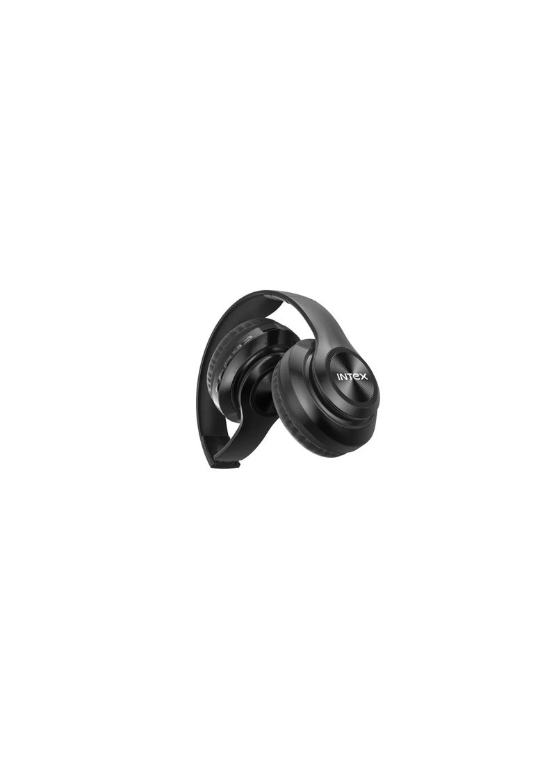 Roar 301 Wireless Headphone,  40Mm,  BT V5.0 And Up To 10 Hours Of Smooth Playback, FM And Inbuilt SD Card Slot Black