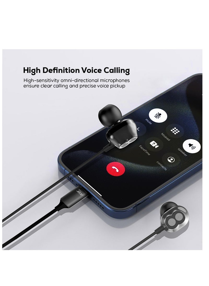 أيسر سماعات أذن سلكية من نوع C مع ميكروفون لعزل الضوضاء متوافقة مع سلسلة iPhone15 وSamsung Galaxy وPC وiPad Air وغيرها 1.5م - Image 3