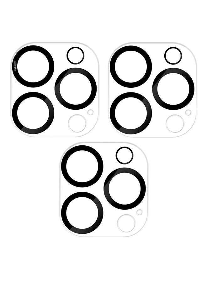 MARGOUN 3 Packs For iPhone 15 Pro Max 3D Camera Lens Protector Tempered Glass 9H Hardness Ultra HD Anti-Scratch Easy To Install Case Friendly Full Coverage Guard Clear - Image 5