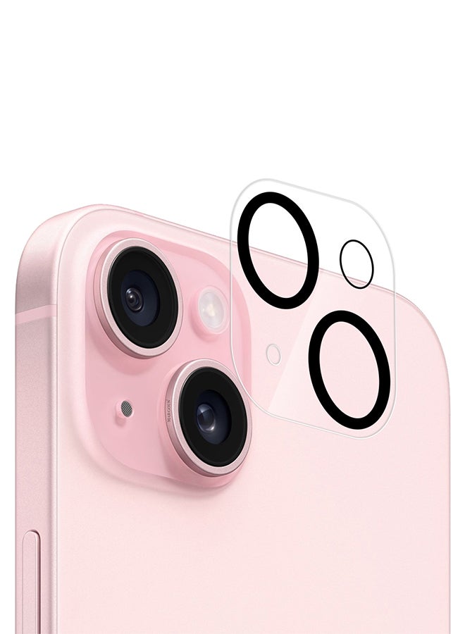 MARGOUN - iPhone 15 3D Camera Lens Protector Tempered Glass 9H Hardness Ultra HD Anti-Scratch Easy To Install Case Friendly Full Coverage Guard Clear - Image 1