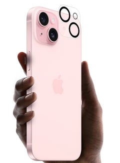 MARGOUN iPhone 15 3D Camera Lens Protector Tempered Glass 9H Hardness Ultra HD Anti-Scratch Easy To Install Case Friendly Full Coverage Guard Clear  - Image 2