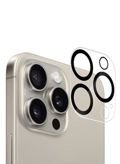 MARGOUN iPhone 15 Pro 3D Camera Lens Protector Tempered Glass 9H Hardness Ultra HD Anti-Scratch Easy To Install Case Friendly Full Coverage Guard Clear  - Image 1