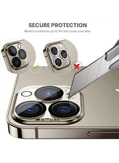 MARGOUN iPhone 15 Pro 3D Camera Lens Protector Tempered Glass 9H Hardness Ultra HD Anti-Scratch Easy To Install Case Friendly Full Coverage Guard Clear  - Image 4