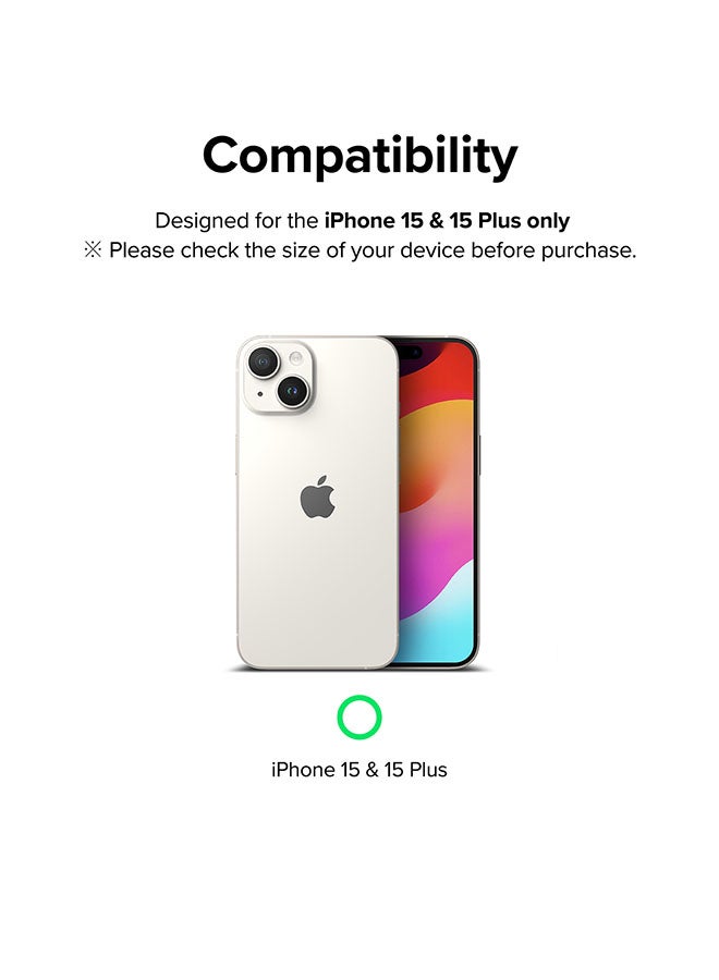 Ringke Pack Of 2 Camera Styling Compatible With iPhone 15 Plus / 15 Camera Lens Protector Aluminium Frame Tough Protective Cover Sticker Black - Image 2