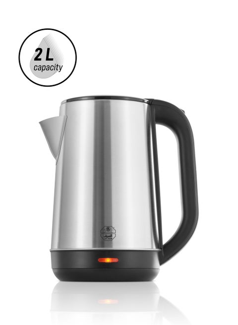 Water Kettle, Stainless Steel 2 L 2200 W E03223 Silver / Black