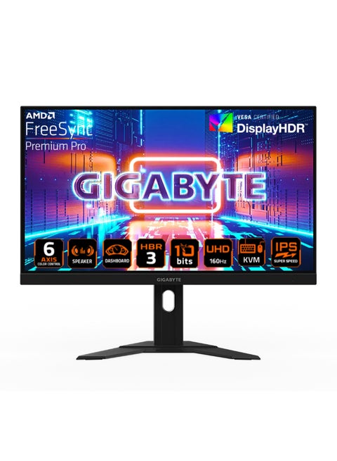 M27U 27" 160Hz 2160P UHD-KVM Gaming Monitor, 3840 x 2160 4k SS IPS Display, 1ms (MPRT) Response Time, 95% DCI-P3, HDR, FreeSync Premium Pro, 1x DP 1.4, 2X HDMI 2.1, 3X USB 3.2, 1x USB Type-C Black