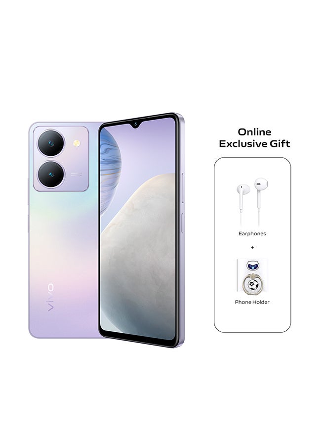 vivo - Y27 5G Dual SIM Satin Purple 8GB RAM 256GB 5000mAH, NFC With Wired Earphones And Phone Holder - Middle East Version - Image 1