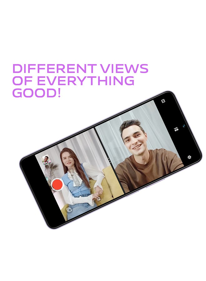 vivo - Y27 5G Dual SIM Satin Purple 8GB RAM 256GB 5000mAH, NFC With Wired Earphones And Phone Holder - Middle East Version - Image 1