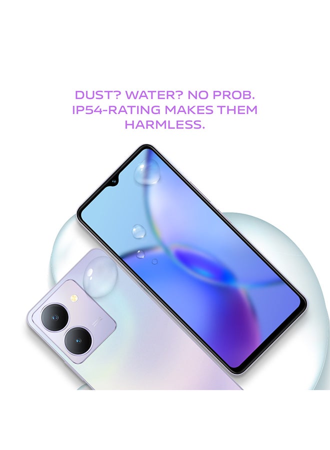vivo - Y27 5G Dual SIM Satin Purple 8GB RAM 256GB 5000mAH, NFC With Wired Earphones And Phone Holder - Middle East Version - Image 1