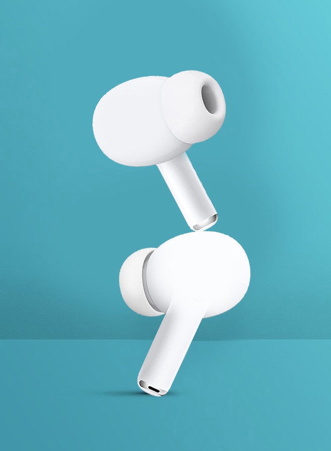 MARGOUN - Wireless Bluetooth Headphones In Ear Light-Weight Headphones Built-In Microphone With Touch Control Noise Cancelling Charging Case White - Image 1