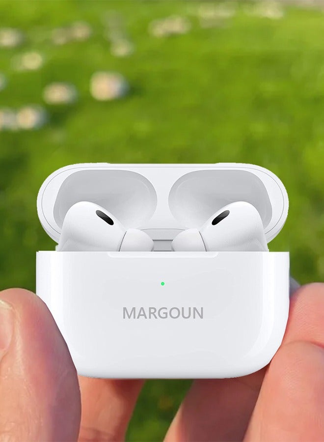 MARGOUN - Wireless Earbuds Pro 2 Bluetooth 5.3 Headphones In Ear Buds Built In Noise Cancelling Mic With Charging Case Bluetooth Earphones Stereo Sound White - Image 1
