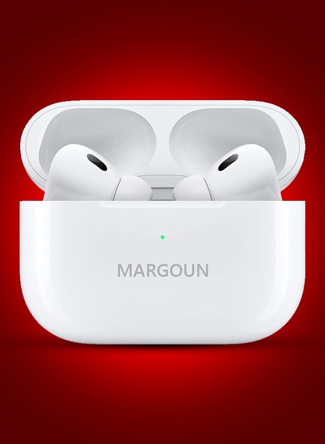MARGOUN - Wireless Earbuds Pro 2 Bluetooth 5.3 Headphones In Ear Buds Built In Noise Cancelling Mic With Charging Case Bluetooth Earphones Stereo Sound White - Image 1