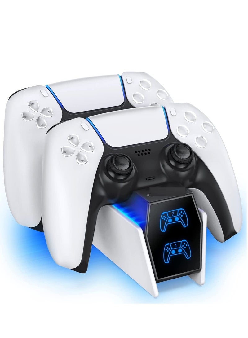 Oivo PS5 Charging Station, OIVO 2H Fast PS5 Controller Charger for PlayStation 5 Dual sense Controller, Upgrade PS5 Charging Dock with 2 Types of Cable, PS5 Charger for Dual PS5 Controller - Image 1