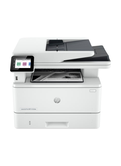 LaserJet Pro MFP 4103dw Printer, 2.7" Color Touchscreen Display, Up to 42ppm Print Speed, Up to 40cpm Copy Speed, 50 Sheets ADF Capacity, 2Z627A Mono Black & White