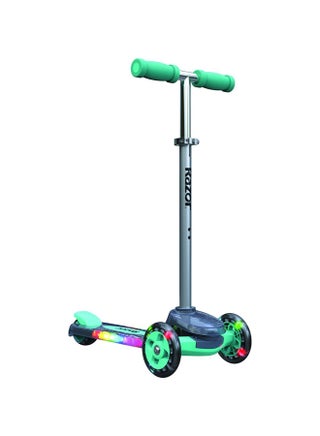 Razor Rollie DLX, 3-Wheel Scooter for Younger Children, Seated and Stand-Up Riding Options, Light Up Wheels, For Ages 2 1/2-4, Adjustable handlebars, Kick Scooter, Teal 70cm - pnsku/N70022940V/45/_/1699516869/95dd925e-6646-456c-a19a-e7720a70d352